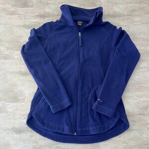 Eddie Bauer Womens XS full zip fleece sweatshirt jacket purple